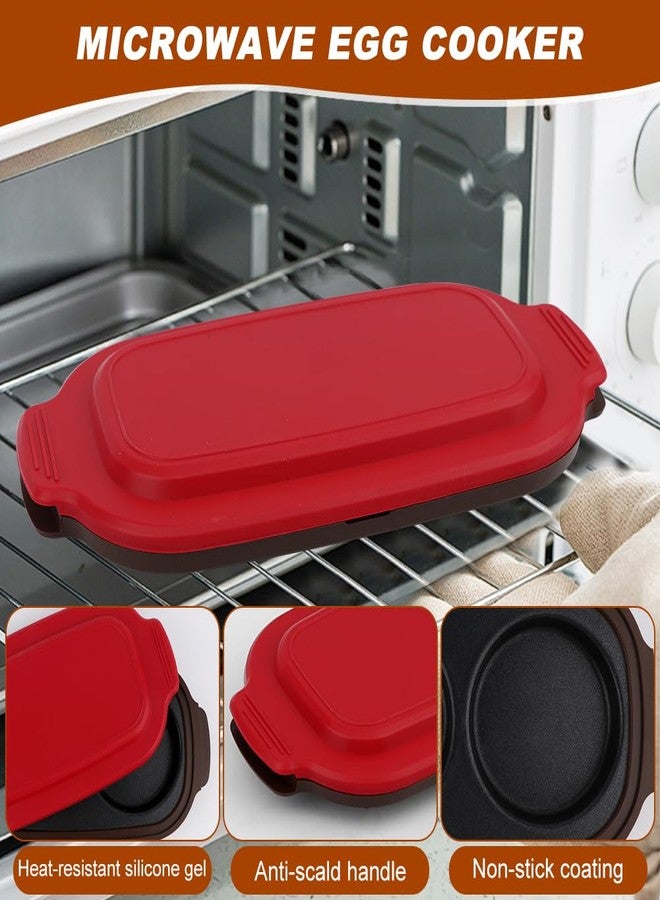 Giyochie Microwave Egg Cooker & Poacher, Dual Cavity Non-Stick Egg Maker for 2 Eggs Breakfast Sandwich, Muffins and Mini Omelets, Includes Spatula & Oil Brush for Home, Office, RV Travel - Image 3
